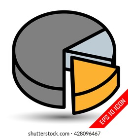 Pie cart icon. Modern vector abstract pie chart infographic elements.