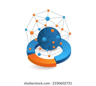 Pie cart with the world's top network