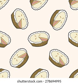 pie , cartoon seamless pattern background