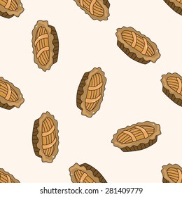 pie , cartoon seamless pattern background