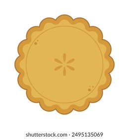 Pie cartoon vector isolated on white background. Pie icon logo isolated, bakery vector.