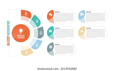 Gráfico de pizza com 10 a 04 etapas. Coleção de diagramas coloridos com ícones de Círculo para apresentação infográfica, comercial. Ilustração vetorial.