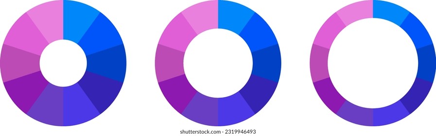 Pie chart with 10 segment set