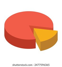 pie chart 3d icon design