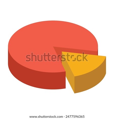 pie chart 3d icon design