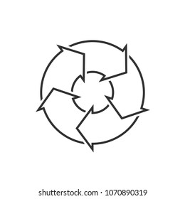 Pie chart with 5 steps