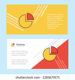 Pie chart  abstract corporate business banner template, horizontal advertising business banner.