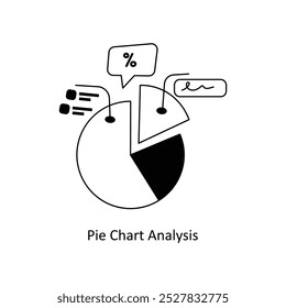 Pie Chart Analysis concepts style illustration. EPS 10 File
