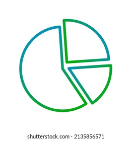 pie chart analysis data gradient icon
