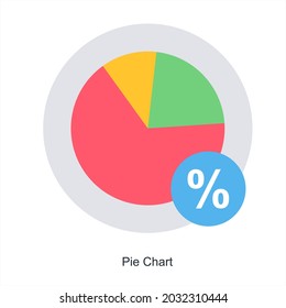 Pie Chart or Analysis Icon Concept