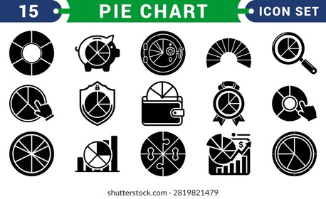 Pie Chart Analytics Icons Set | Business Dashboard, Finance, Data Visualization and Statistics Vector Pack