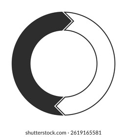 Ilustración de icono de flecha de gráfico circular