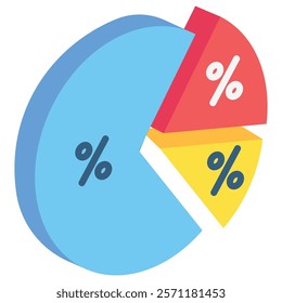 Pie Chart, bar diagram 3d isometric, Vector EPS 10 for print, digital UI, UX kit, web and app development for business, finance, economy, education, infographic, technology, security and more.