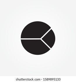 Pie chart black simple sign icon