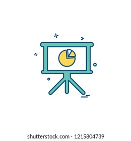 Pie chart board design vector 