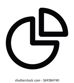 Pie Chart Bold Line Vector Icon