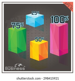 pie chart business button number percent map world