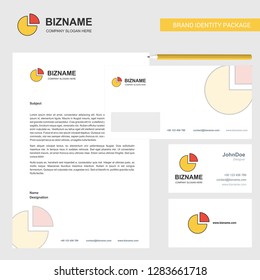 Pie chart  Business Letterhead, Envelope and visiting Card Design vector template