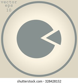 Pie chart - business statistics. Vector illustration. percent
