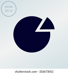 Pie chart - business statistics. Vector illustration. percent