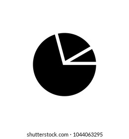 Pie chart for business stats vector icon