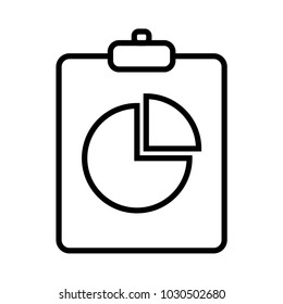 pie chart - check list icon vector