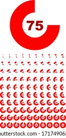 Pie Chart, Circle, Diagram, Info graphic, Percentage 1 to 100