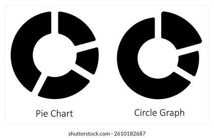 Pie Chart and Circle Graph icon concept
