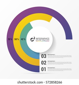 Pie Chart Circle Graph. Modern Infographics Design Template. Vector Illustration