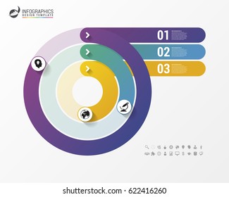 Pie Chart Circle Graph. Modern Infographics Design Template. Vector illustration