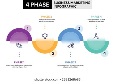 Pie chart circle infographic template with 4 options, steps, parts, segments. Business concept. marketing infographic vector illustration.