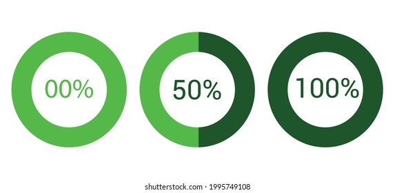 pie chart circle percentage diagram 50 percent (50%) for ui web and graphic design vector illustration