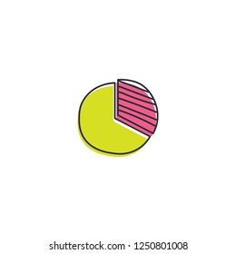 Pie chart clip art template. Business and finance concept icon. Vector illustration design eps10