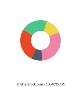 pie chart colored icon. Element of bankings for mobile concept and web apps. Detailed pie chart colored icon can be used for web and mobile. Premium icon on white background