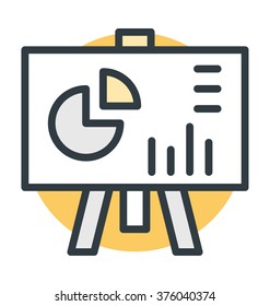 Pie Chart Colored Vector Icon 