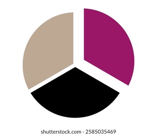 pie chart, Colorful diagram collection with 3,sections. Circle icons for infographic, web design, business presentation. Vector illustration isolated on white background. 