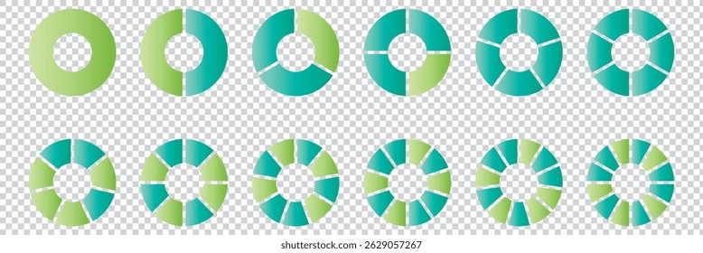 pie chart colorful and gradient vector eps 10