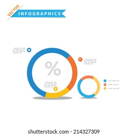 Pie Chart, Colorful vector design for workflow layout,presentation template, diagram, number options, web design, infographics.