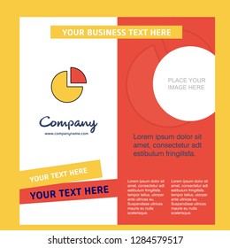 Pie chart  Company Brochure Template. Vector Busienss Template
