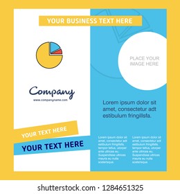 Pie chart  Company Brochure Template. Vector Busienss Template