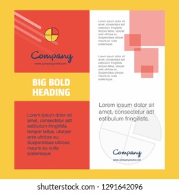 Pie chart Company Brochure Title Page Design. Company profile, annual report, presentations, leaflet Vector Background