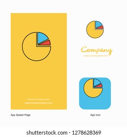 Pie chart  Company Logo App Icon and Splash Page Design. Creative Business App Design Elements