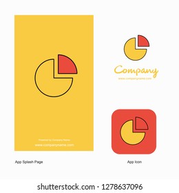Pie chart  Company Logo App Icon and Splash Page Design. Creative Business App Design Elements