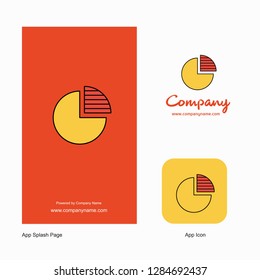 Pie chart  Company Logo App Icon and Splash Page Design. Creative Business App Design Elements