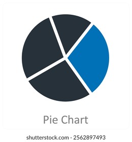 Pie Chart and data icon concept