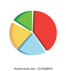 pie chart design over white