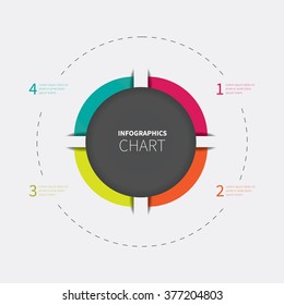 pie chart design template for report, presentation, statistics / circle infographics elements