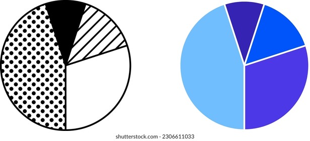 Pie chart design variation set