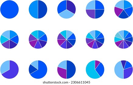 Pie chart design variation set
