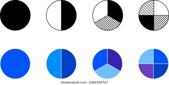 Pie chart design variation set